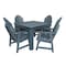 Highwood Usa Hamilton 5pc Square Outdoor Patio Furniture Dining Set AD-DNA44-NBE - alternate 1